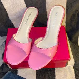 RAMPAGE “Sonya” cotton candy baby pink patent faux leather heels  womens 8.5